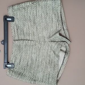 Halogen Neon Green/Black Woven Knit Shorts Size 6